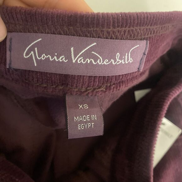 NWT GLORIA VANDERBILT WOMEN SKINNY KNIT CORDUROY MIDRISE PANT(CABERNET CRUSH XS - Picture 7 of 11